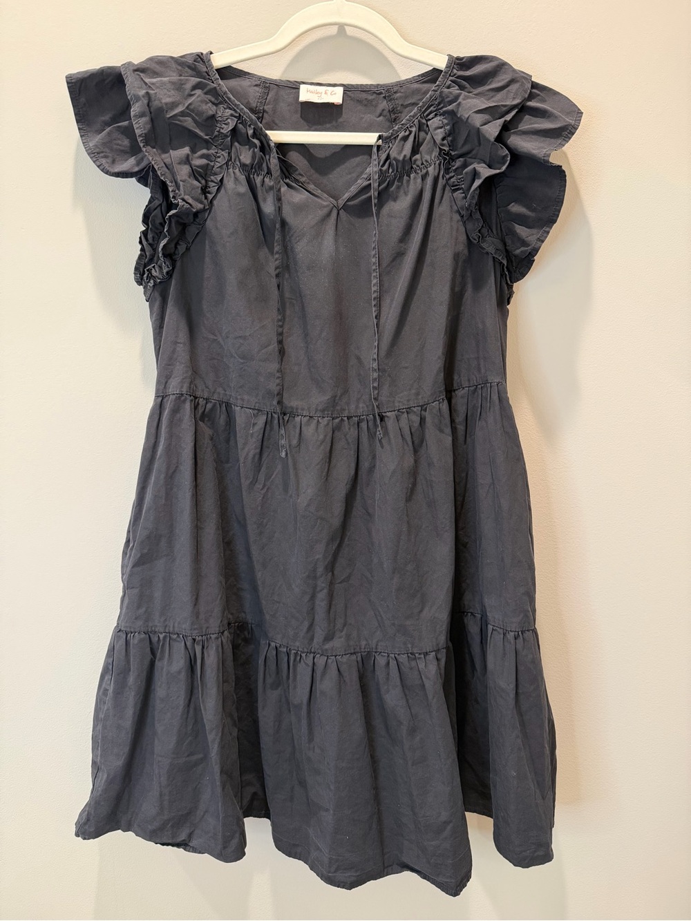 Hailey & Co. Ruffle Tiered Mini Dress – Black
